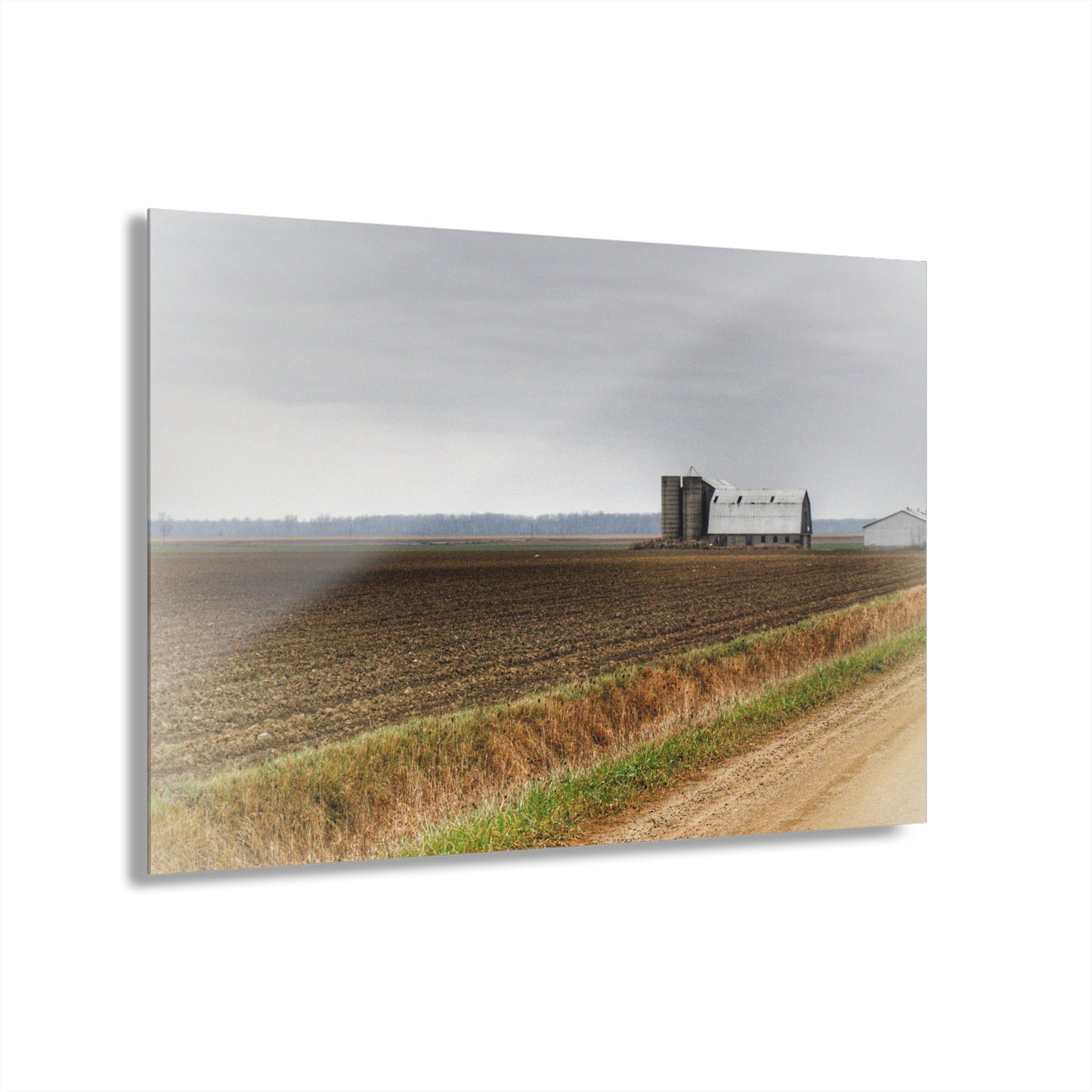 U R There Photography North Gates Road Old Grey I Rustic Farmhouse Acrylic Wall Print