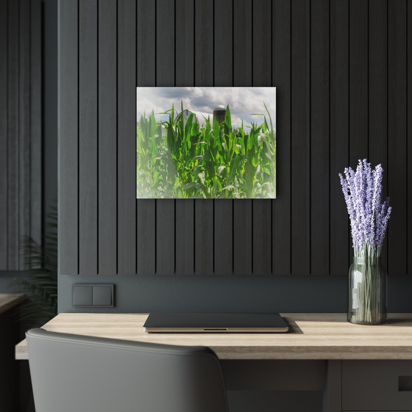 U R There Photography Beyond the Corn in Millington Rustic Farmhouse Acrylic Wall Print