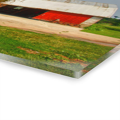 U R There Photography Marlette Red III Rustic Farmhouse Acrylic Wall Print