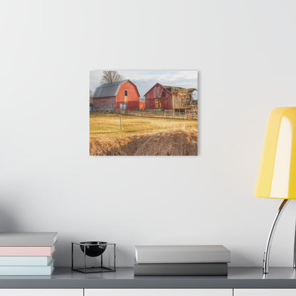 U R There Photography Irish Road Old Reds II Rustic Farmhouse Acrylic Wall Print