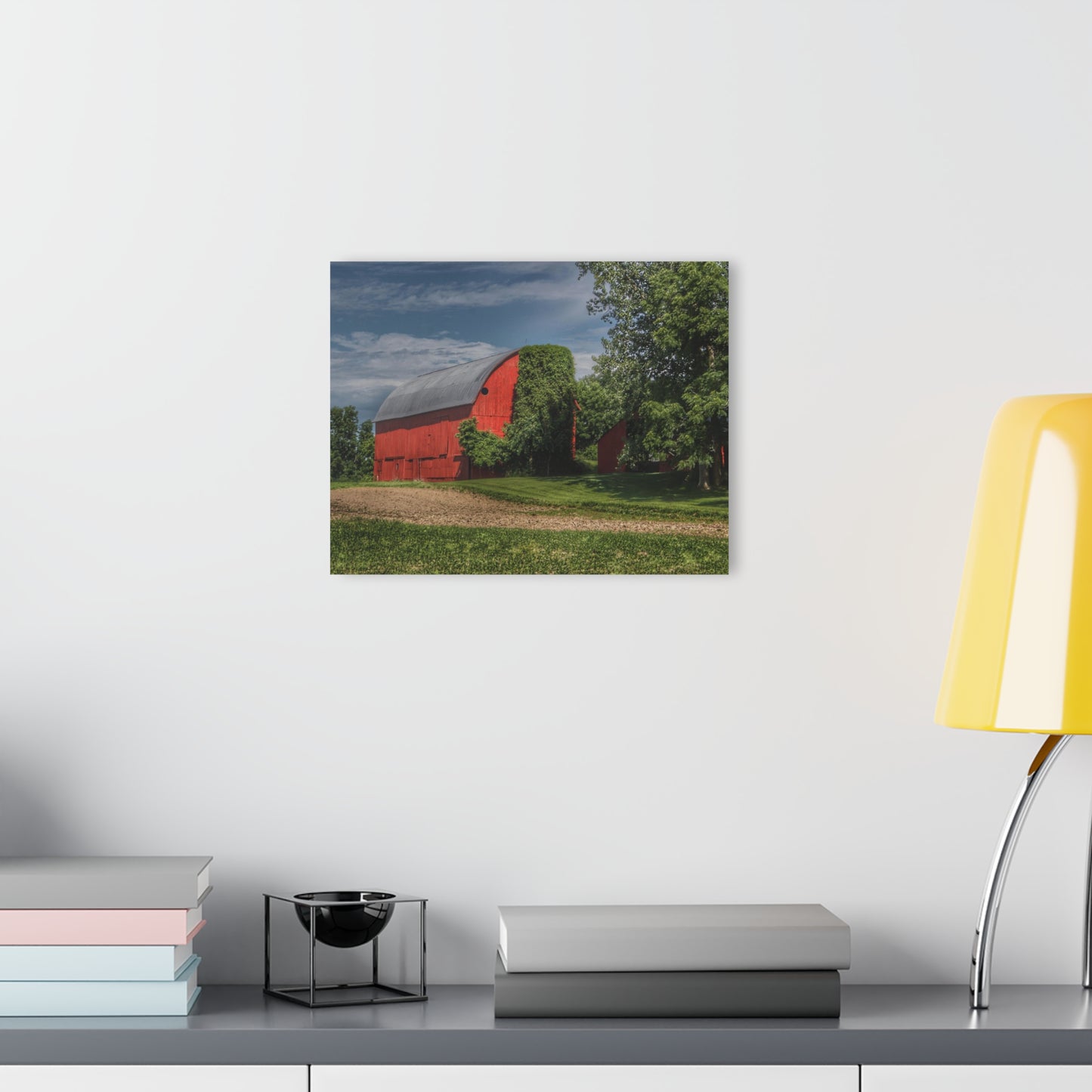 U R There Photography Catlin Road Red I Rustic Farmhouse Acrylic Wall Print