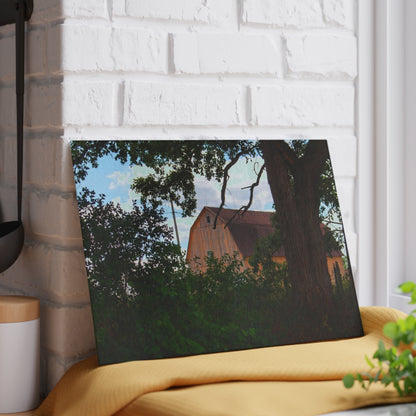 U R There Photography Bristol Gold Hidden Rustic Farmhouse Tempered-Glass Cutting Board