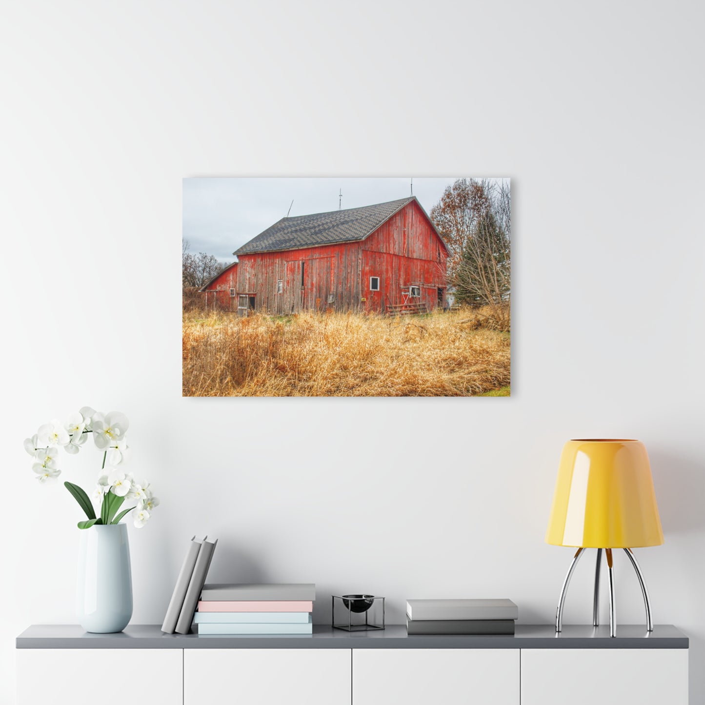 U R There Photography Harrington Road Red Rustic Farmhouse Acrylic Wall Print