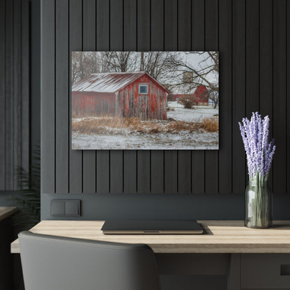 U R There Photography Frenchline Road Red Shack Rustic Farmhouse Acrylic Wall Print
