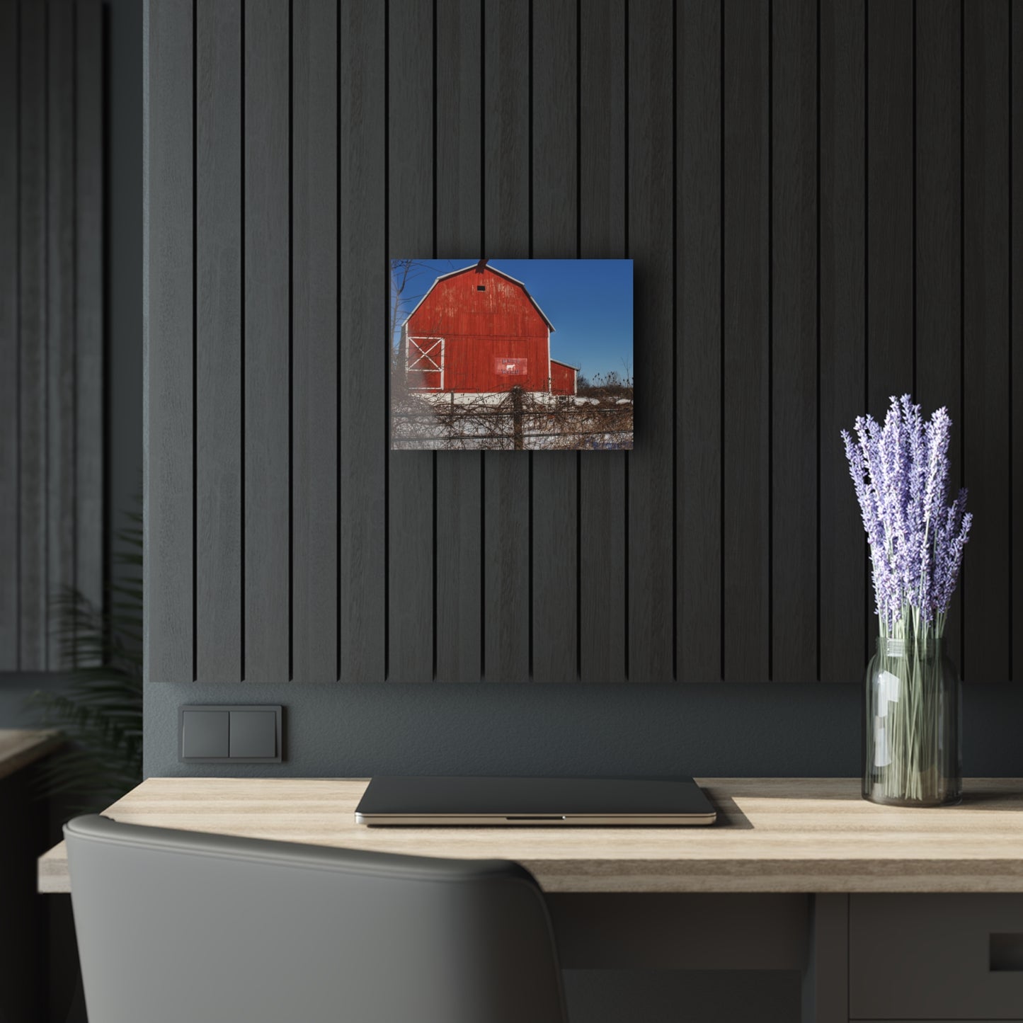 U R There Photography Vassar Red Wild Rustic Farmhouse Acrylic Wall Print