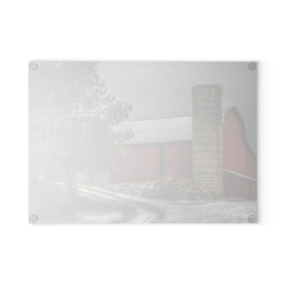 Barn Boutique Rustic Tempered-Glass Cutting Board| South Kirk Road Red