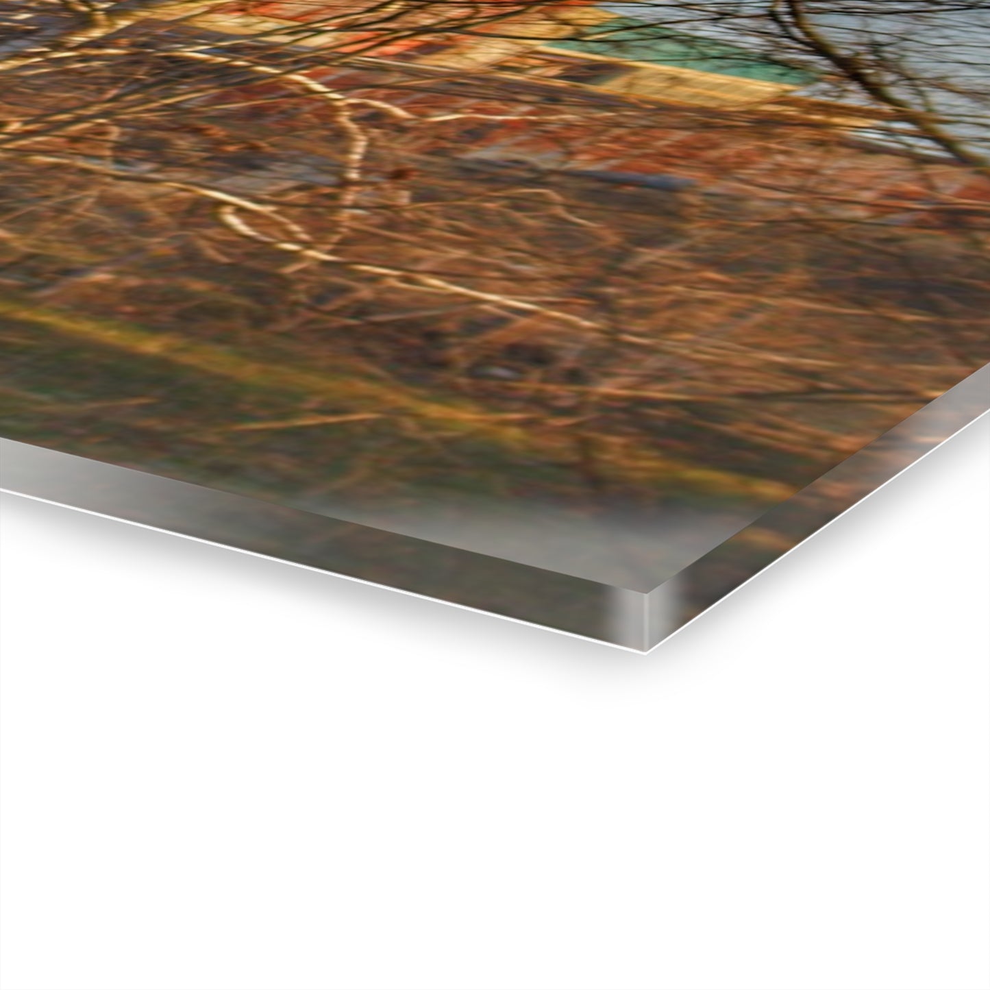 U R There Photography Marathon Road Hillside Red I Rustic Farmhouse Acrylic Wall Print