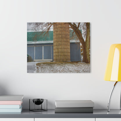 U R There Photography Hollow Corners Grey and Silo Rustic Farmhouse Acrylic Wall Print