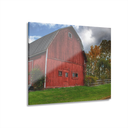 U R There Photography Hegal Road Old Red II Rustic Farmhouse Acrylic Wall Print