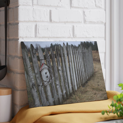 U R There Photography Country Fence Rustic Farmhouse Tempered-Glass Cutting Board