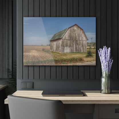 U R There Photography Vassar Road Grey Rustic Farmhouse Acrylic Wall Print