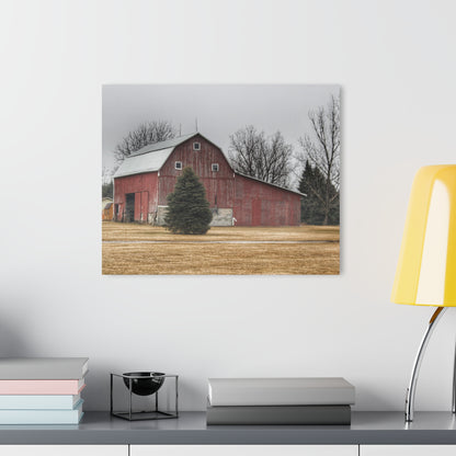 U R There Photography Daley Road Red I Rustic Farmhouse Acrylic Wall Print