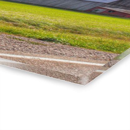 U R There Photography North Gera Road Red Rustic Farmhouse Acrylic Wall Print