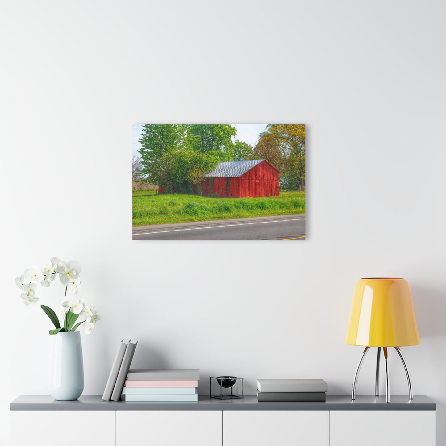 U R There Photography M-25 Little Red Rustic Farmhouse Acrylic Wall Print