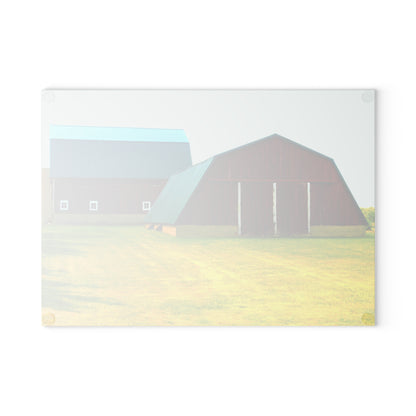 U R There Photography Baldwin Barn Brothers I Rustic Farmhouse Tempered-Glass Cutting Board