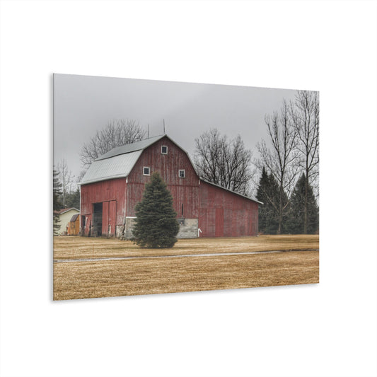 U R There Photography Daley Road Red I Rustic Farmhouse Acrylic Wall Print