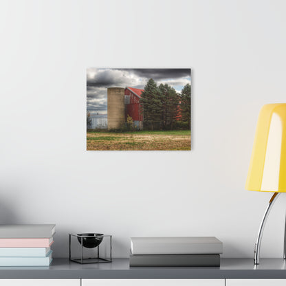 U R There Photography Laur Road Red Among the Pines II Rustic Farmhouse Acrylic Wall Print