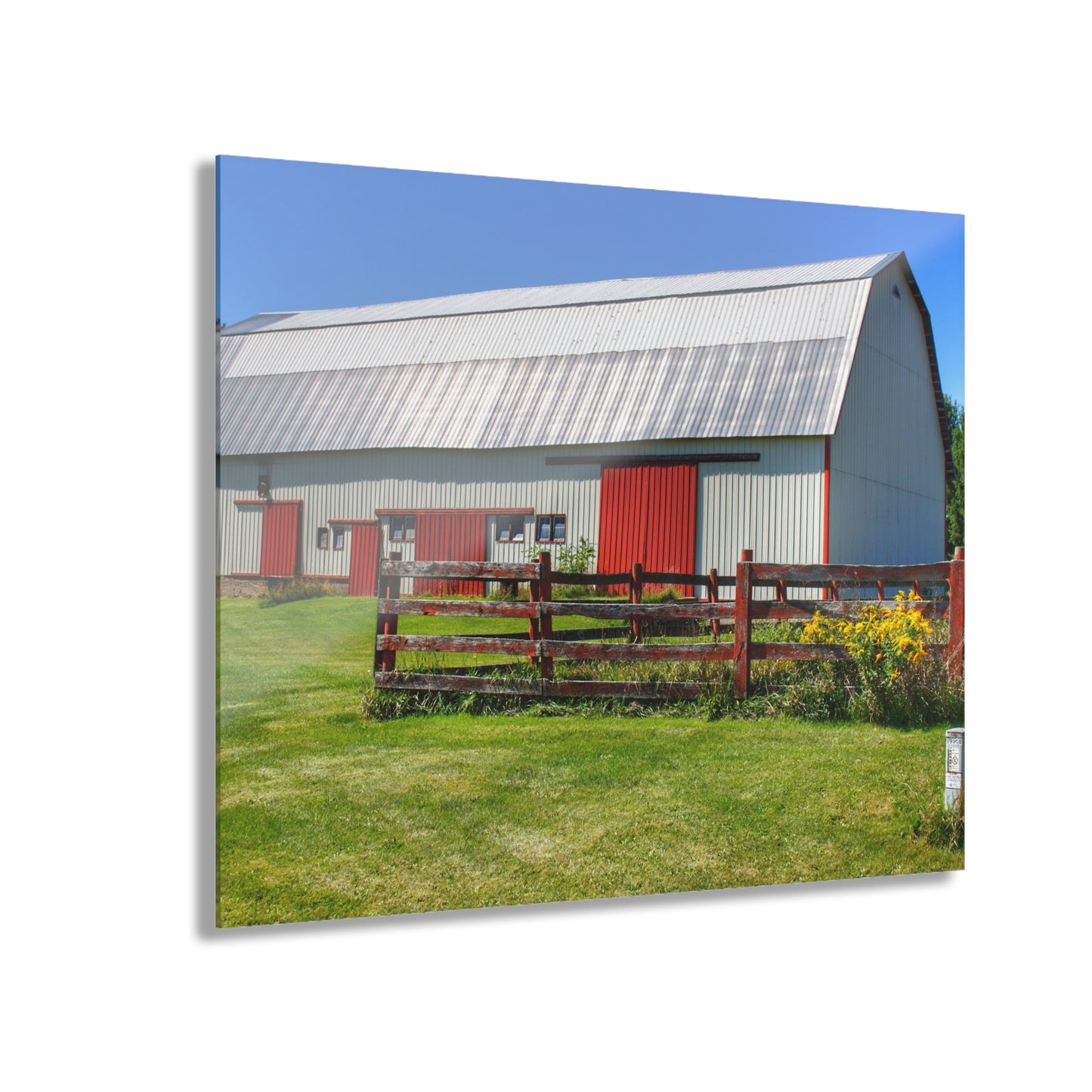 U R There Photography Bishop Road Beyond the Fence Rustic Farmhouse Acrylic Wall Print