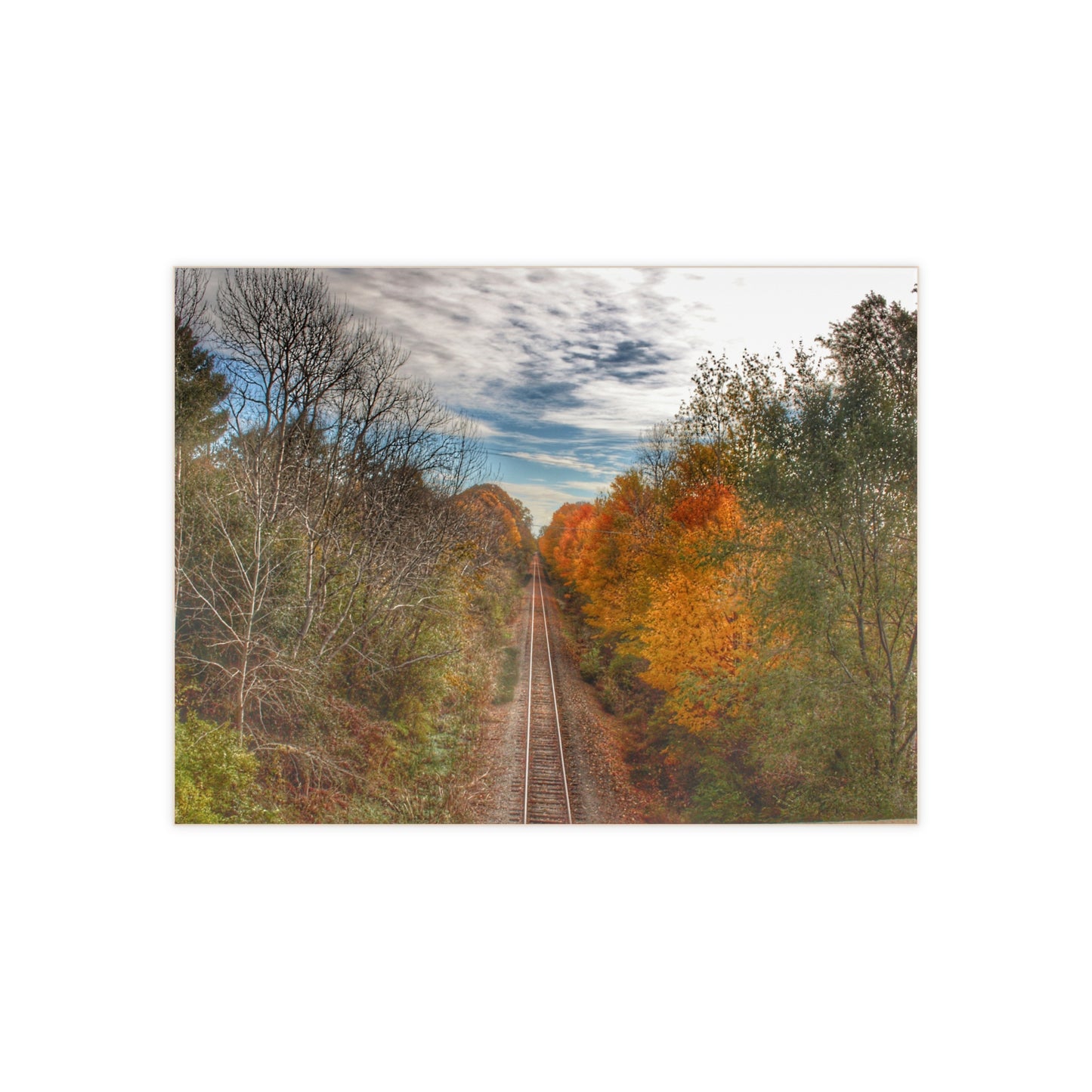 U R There Photography Above the Tracks in Vassar Rustic Farmhouse Decorative Ceramic Tile