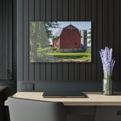 U R There Photography Mayville Road Red Rustic Farmhouse Acrylic Wall Print