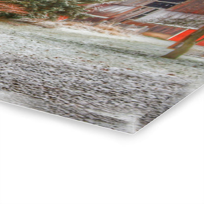 U R There Photography Lum Hidden Red Rustic Farmhouse Acrylic Wall Print