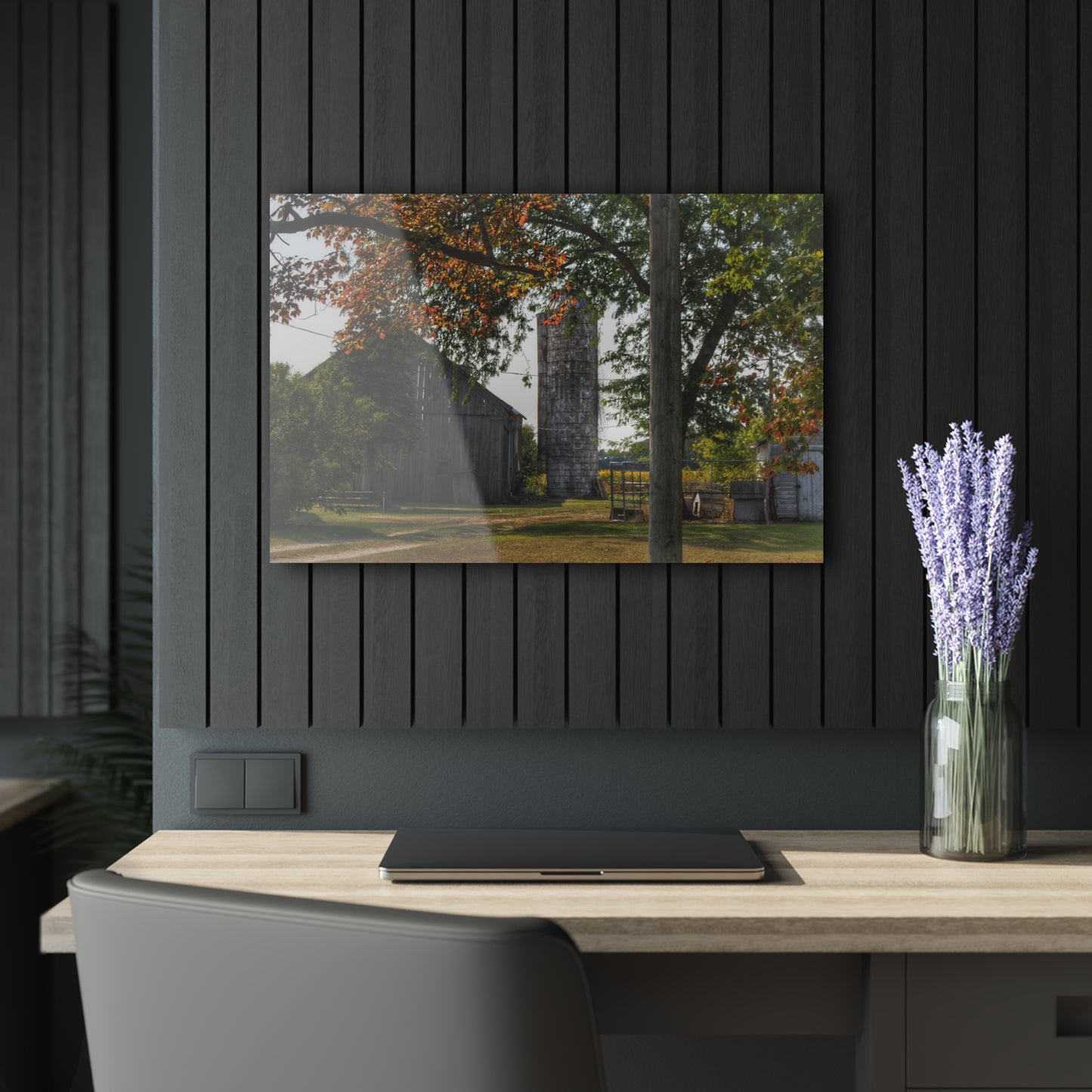 U R There Photography Hidden Grey of Tuscola Rustic Farmhouse Acrylic Wall Print