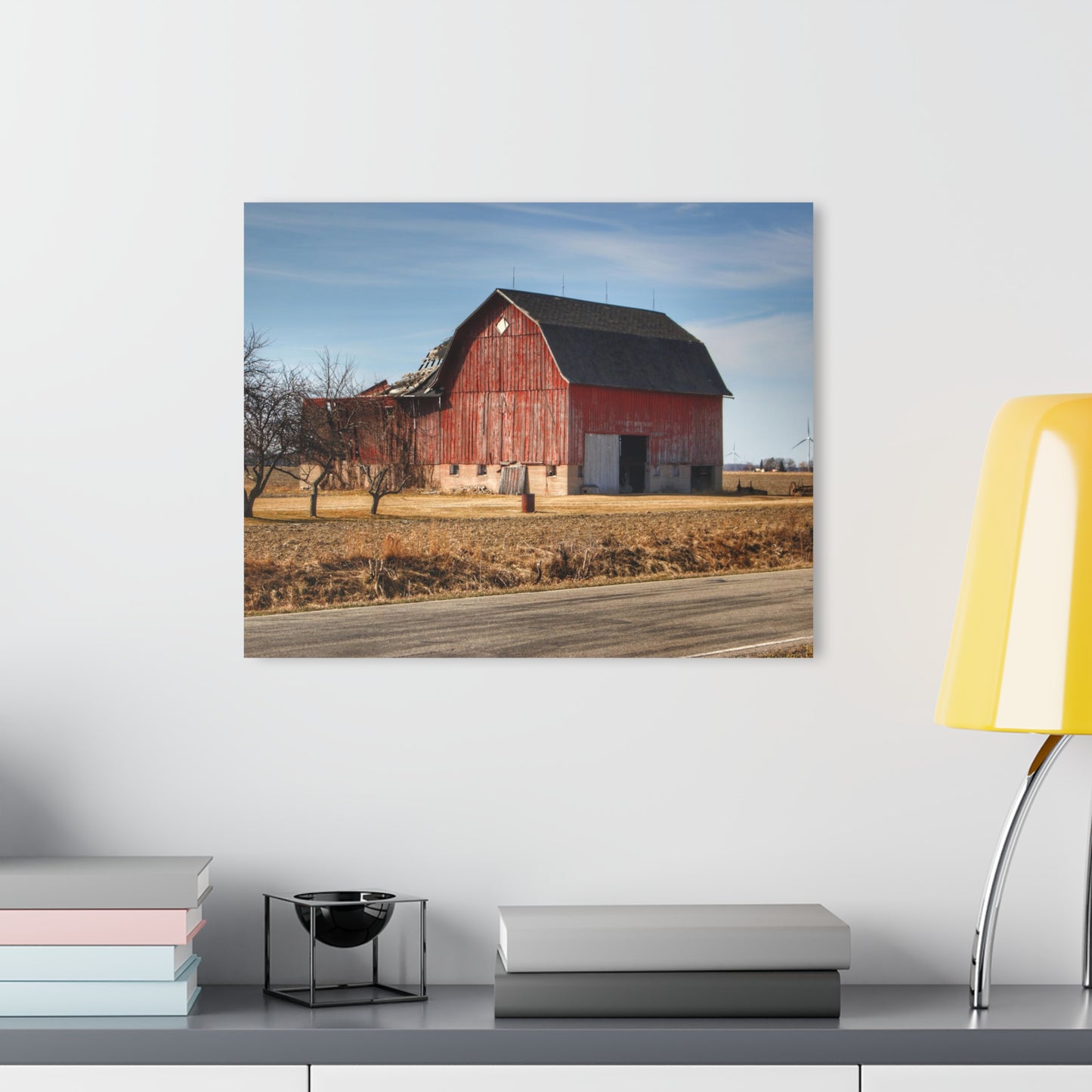 U R There Photography Elmwood Forgotten Apple Red Rustic Farmhouse Acrylic Wall Print
