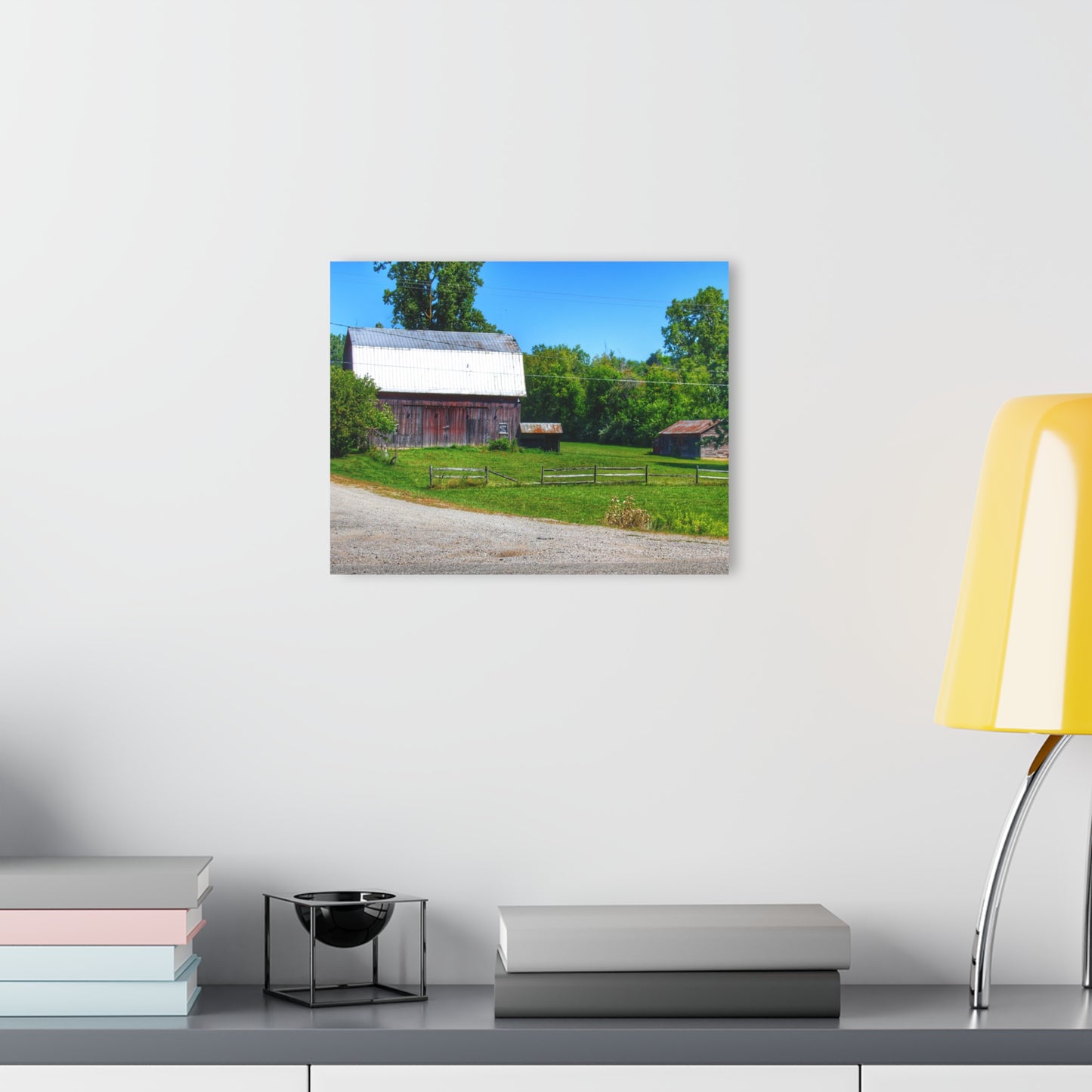 U R There Photography Vienna Road Greys Rustic Farmhouse Acrylic Wall Print
