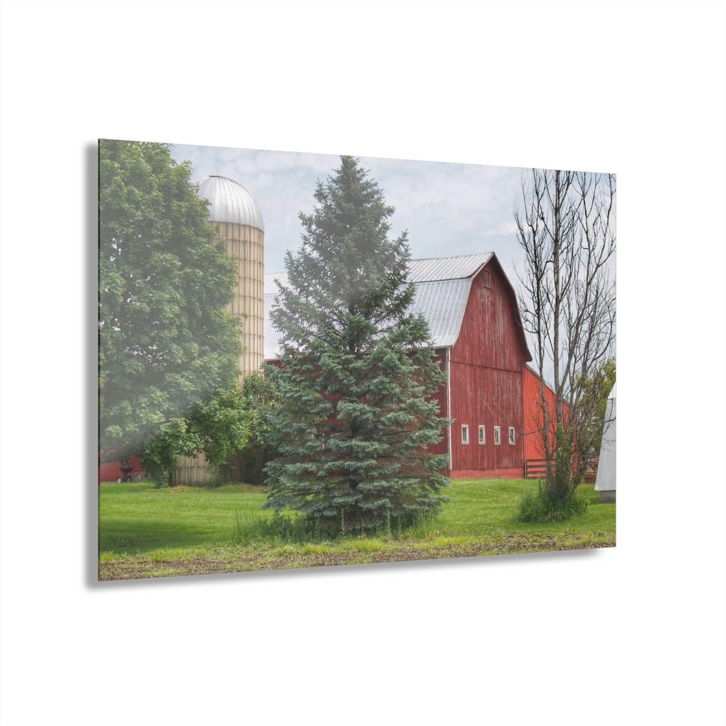 U R There Photography German Road Red I Rustic Farmhouse Acrylic Wall Print