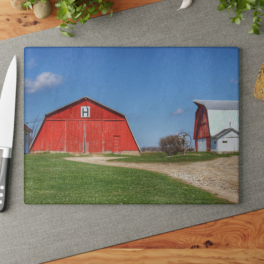 U R There Photography Shay Lakee Duo Rustic Farmhouse Tempered-Glass Cutting Board