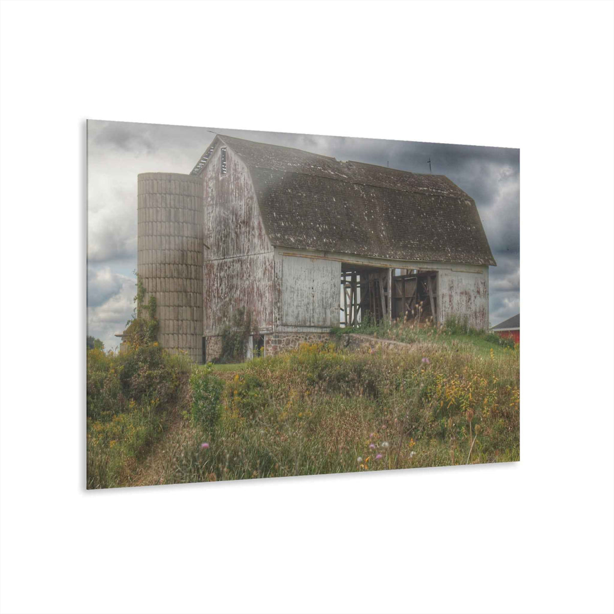 Castle Road White Rustic Farmhouse Acrylic Wall Print