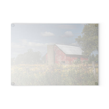 Barn Boutique Rustic Tempered-Glass Cutting Board| Nettney Road Red