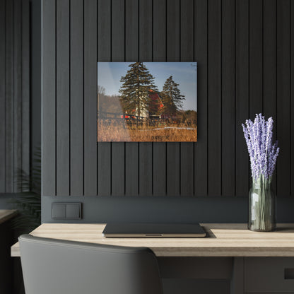 U R There Photography Blood Road Red I Rustic Farmhouse Acrylic Wall Print