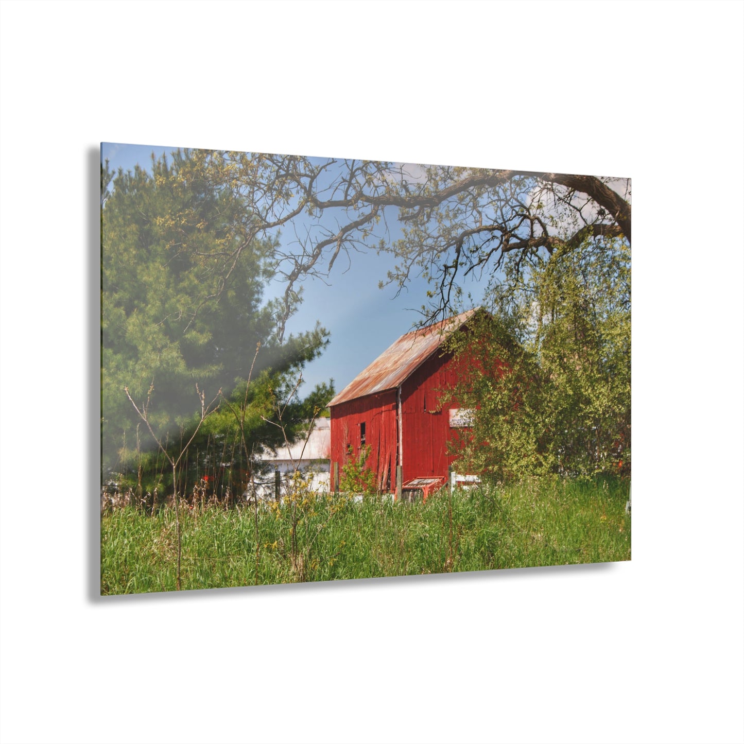 U R There Photography Bronson Lake Road Barn at the Bend Rustic Farmhouse Acrylic Wall Print