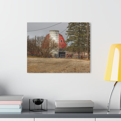 U R There Photography Blood Road Red and Horses Rustic Farmhouse Acrylic Wall Print