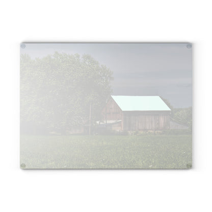 Barn Boutique Rustic Tempered-Glass Cutting Board| Castle Road Cow Barn III