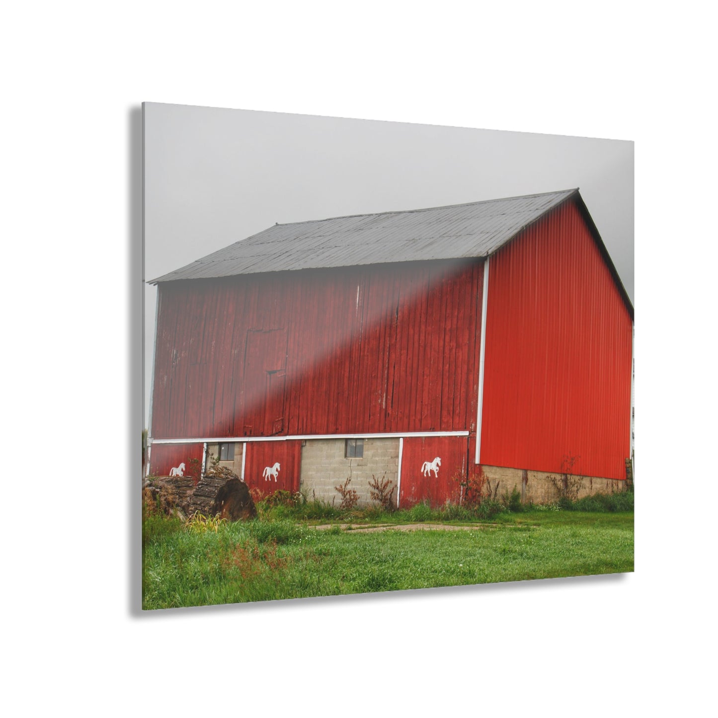 U R There Photography Brown Road Horse Barn II Rustic Farmhouse Acrylic Wall Print