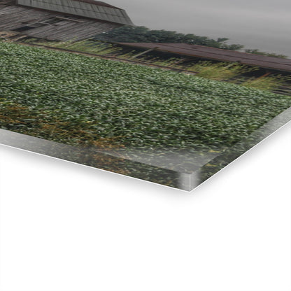 U R There Photography East Millington Road Grey and Stable Rustic Farmhouse Acrylic Wall Print