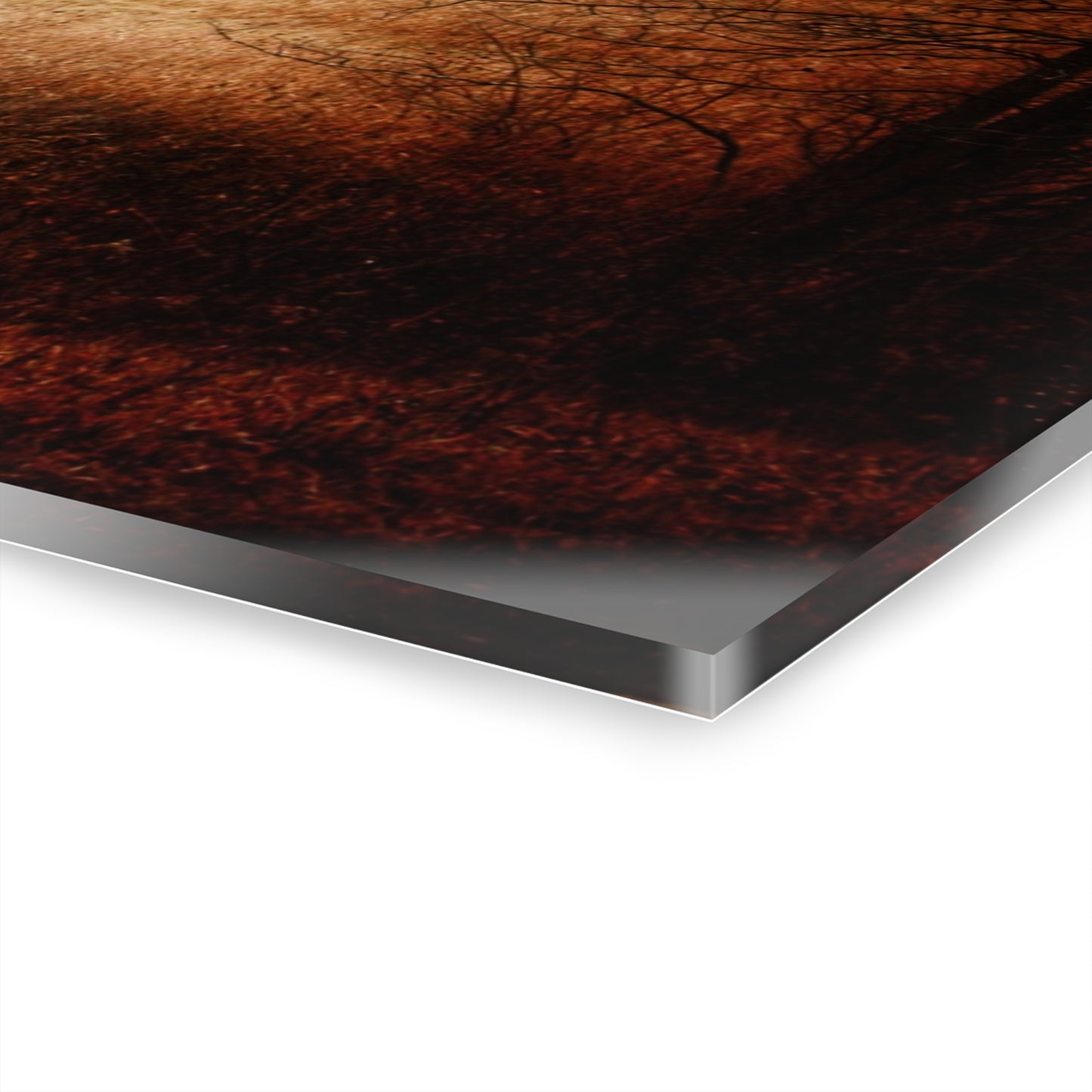 U R There Photography Grey Road Hillside Red II Rustic Farmhouse Acrylic Wall Print