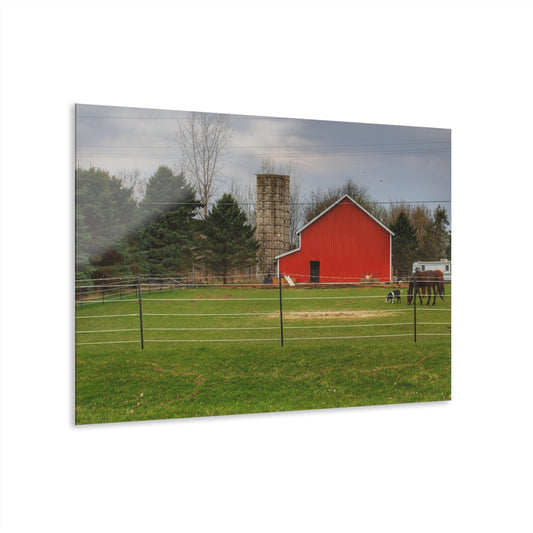 U R There Photography Fostoria Little Red Rustic Farmhouse Acrylic Wall Print