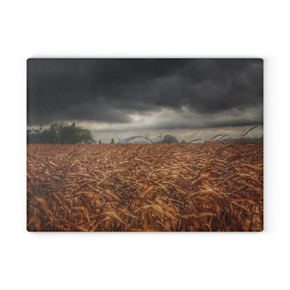 U R There Photography Garner Road Hidden White Rustic Farmhouse Tempered-Glass Cutting Board