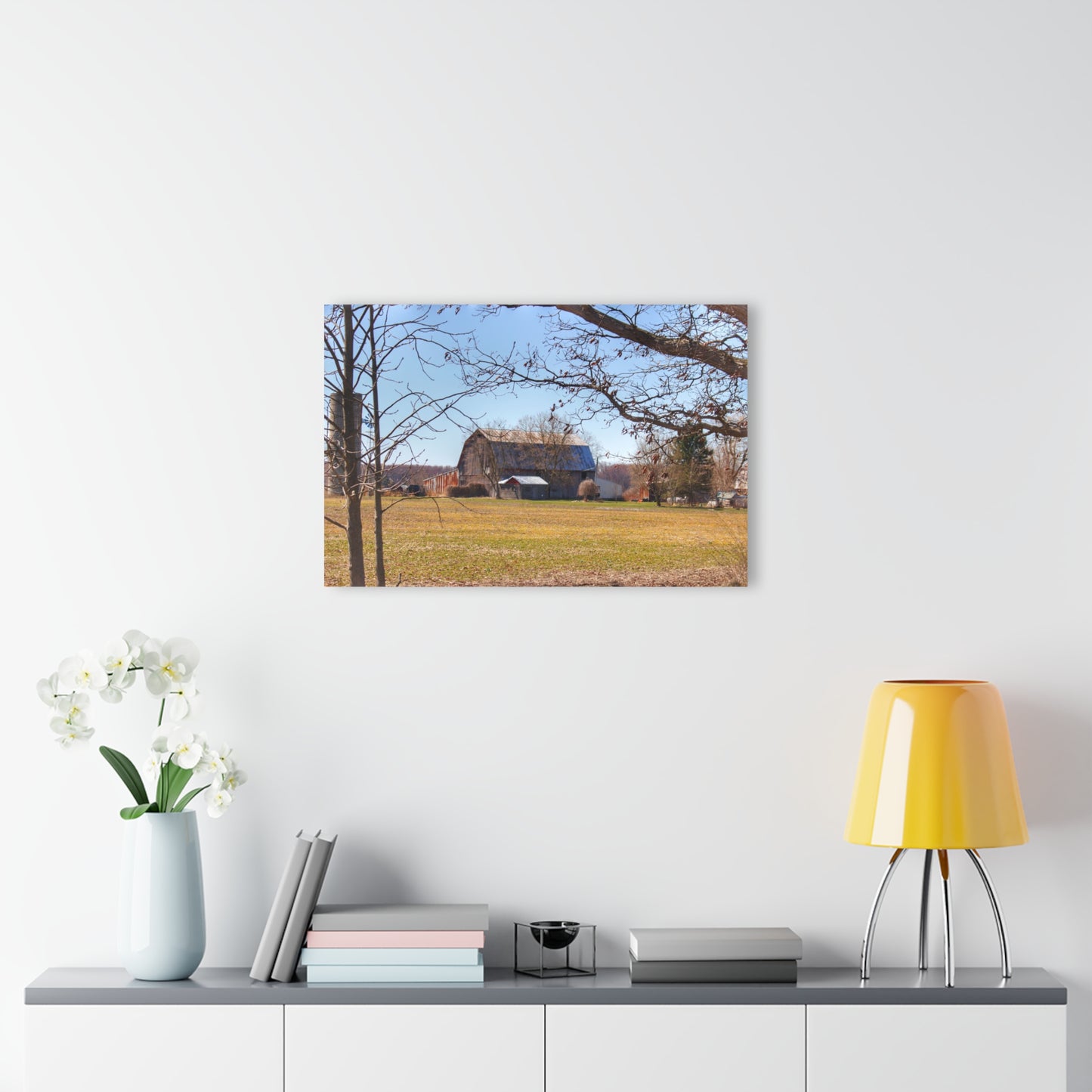 U R There Photography Rider Road Greys Rustic Farmhouse Acrylic Wall Print