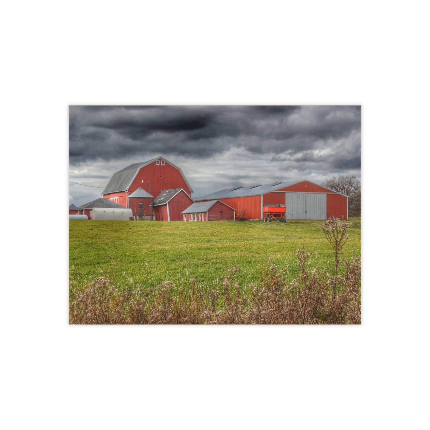 U R There Photography Castle Road Reds Rustic Farmhouse Decorative Ceramic Tile