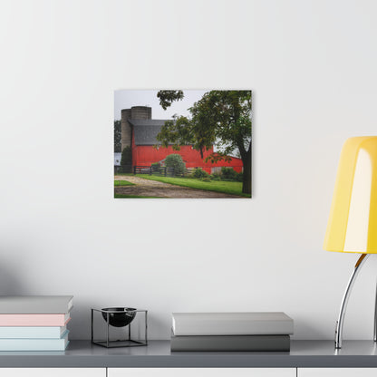 U R There Photography Five Lakes Road Red II Rustic Farmhouse Acrylic Wall Print