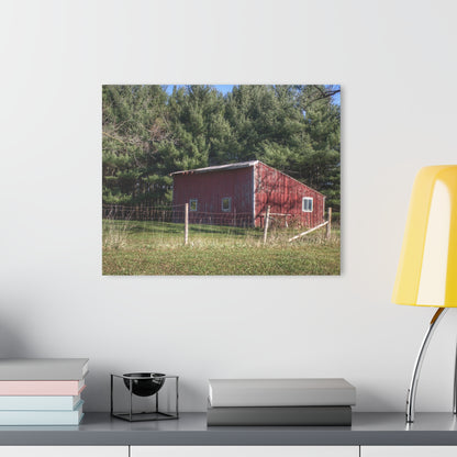 U R There Photography Little Red Shack Rustic Farmhouse Acrylic Wall Print