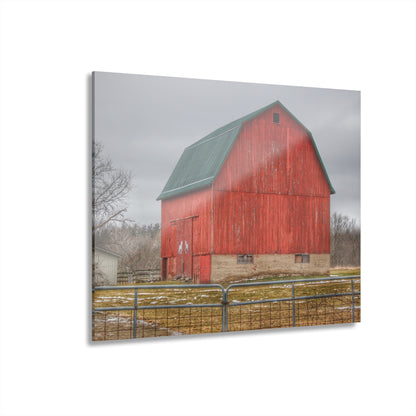 U R There Photography Lonsberry Red Rustic Farmhouse Acrylic Wall Print