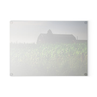U R There Photography Beyond the Corn in Metamora Rustic Farmhouse Tempered-Glass Cutting Board