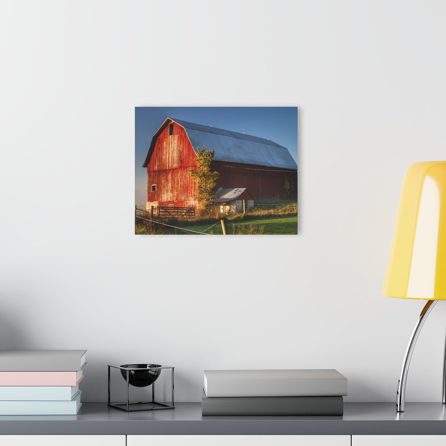 Barn Boutique Modern Farmhouse Acrylic Wall Print| Columbiaville Red III