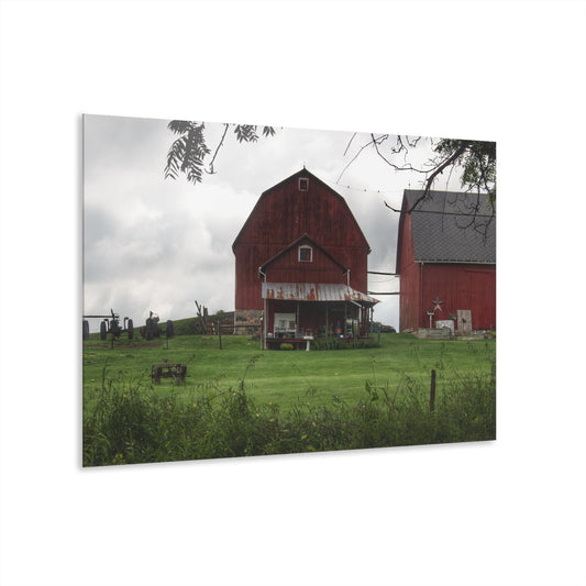 U R There Photography Bishop Road Reds II Rustic Farmhouse Acrylic Wall Print