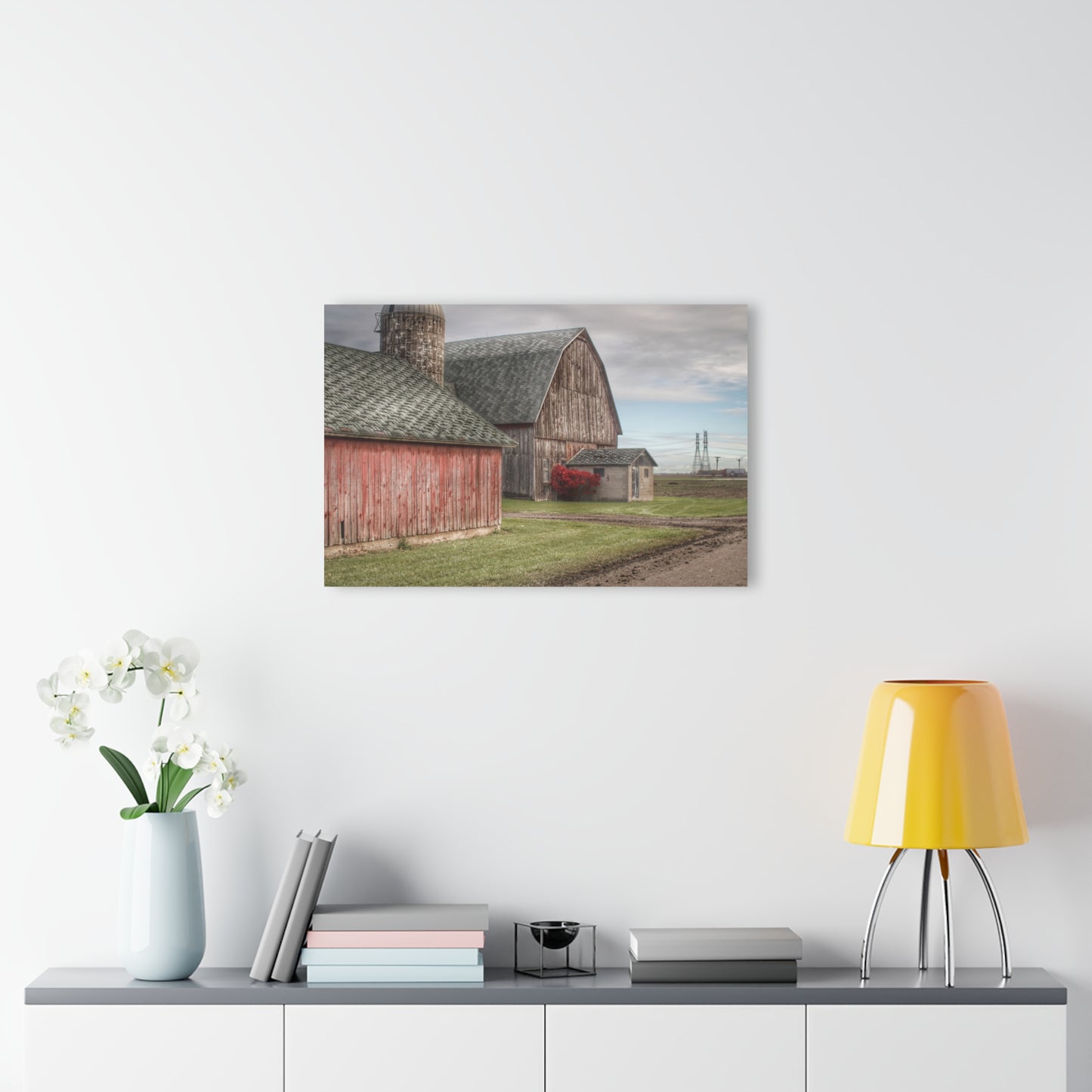 U R There Photography Roedel Roadside Reds III Rustic Farmhouse Acrylic Wall Print